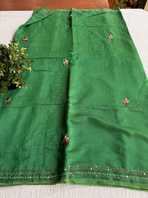 Emb Mul chanderi saree