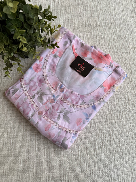 L size Digital printed Alpine nighty