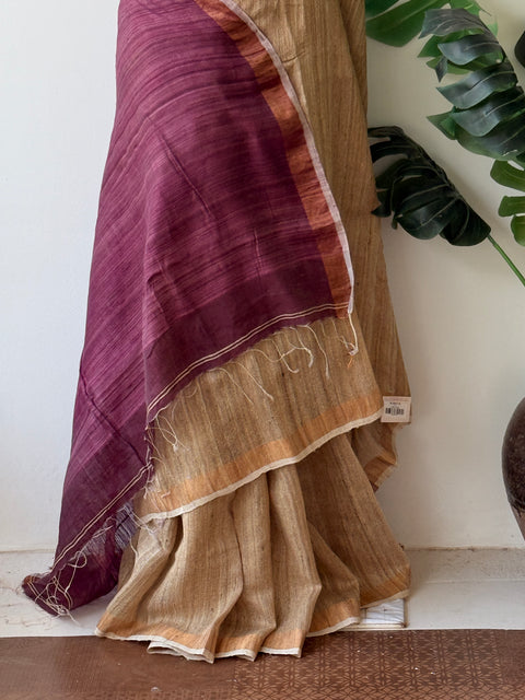 Ghicha silk saree with blouse
