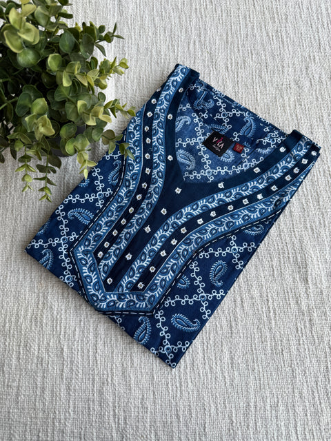 M size slim fit printed cotton nighty