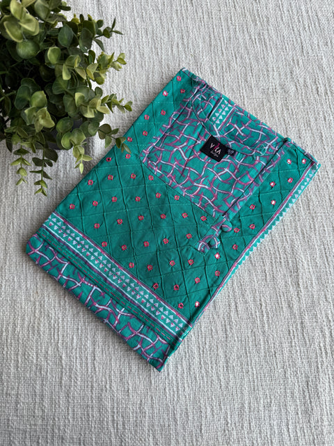 M size slim fit printed cotton nighty