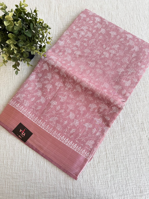 Printed silk cotton saree