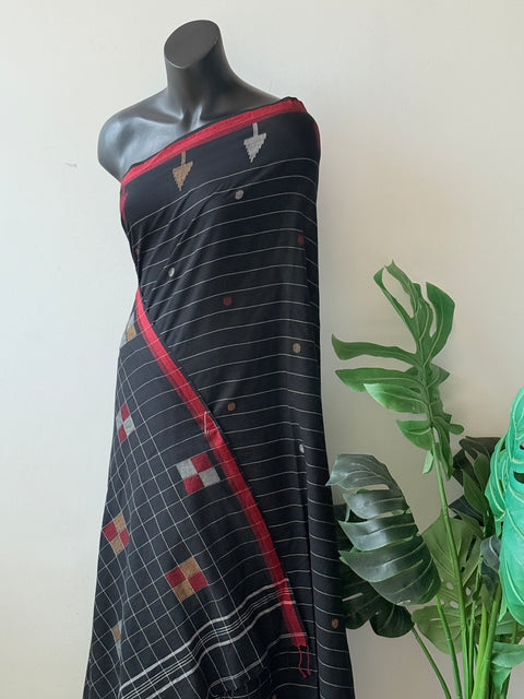 Handspun pure jamdani cotton saree