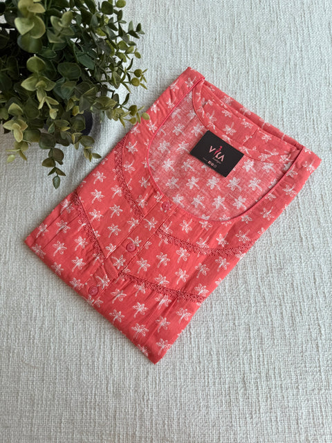XL size printed cotton Nighty