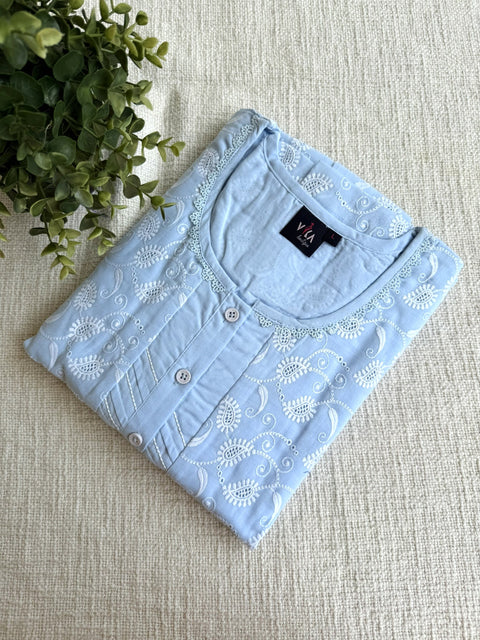 L size Celebrity cotton Emb nighty