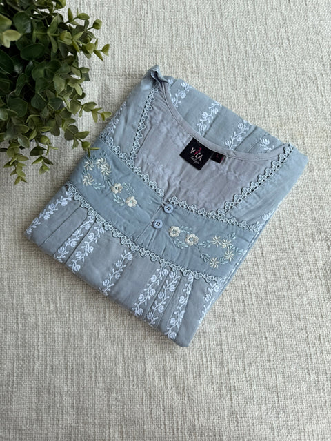 L size Celebrity cotton Emb nighty