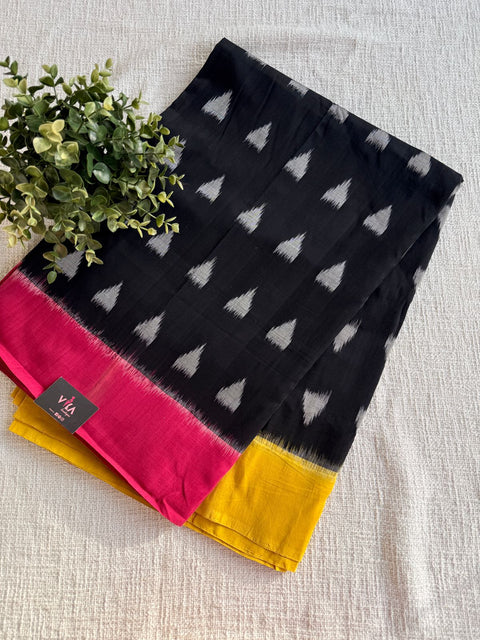 Handloom pure Ikat cotton saree